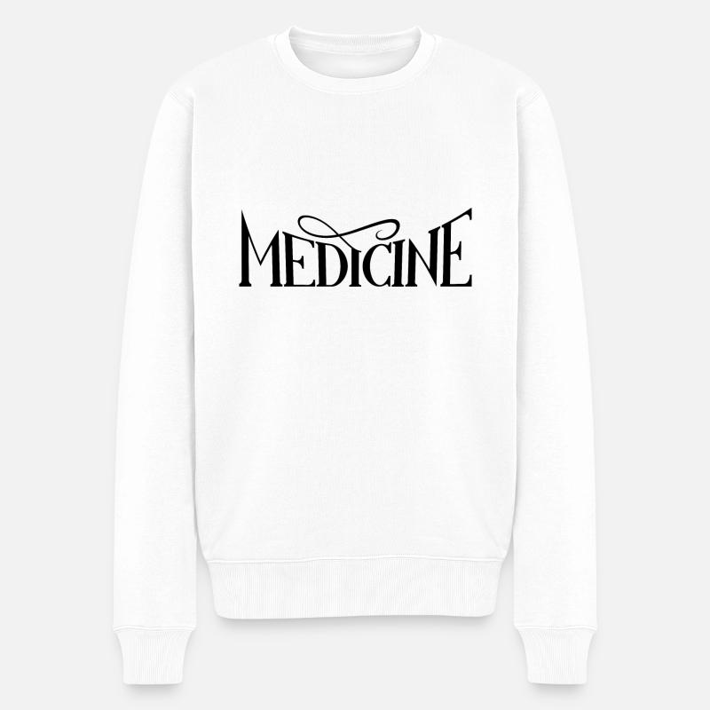 Médicaments - Pull Premium bio Homme - blanc