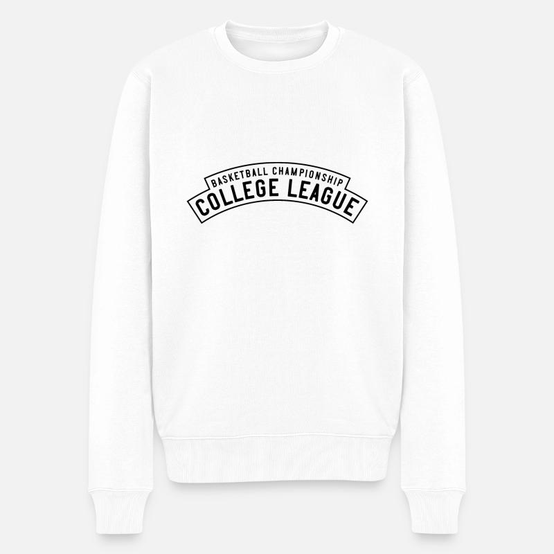 Championnat de basket-ball College League - Pull Premium bio Homme - blanc