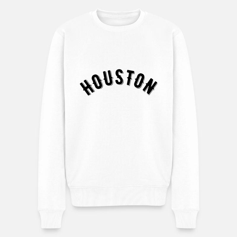 Houston - Männer Premium Bio Pullover - Weiß