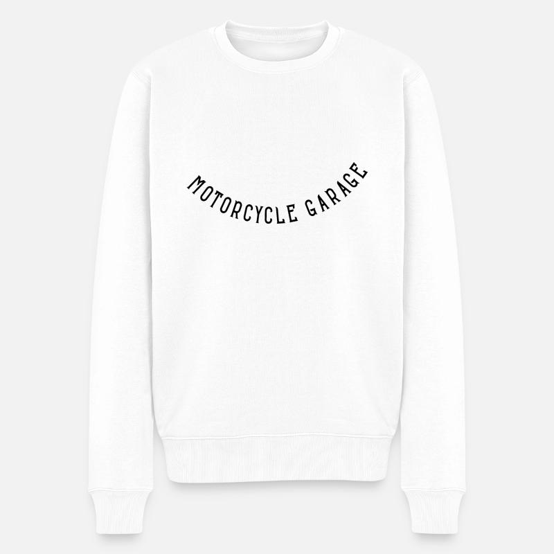 Garage moto - Pull Premium bio Homme - blanc