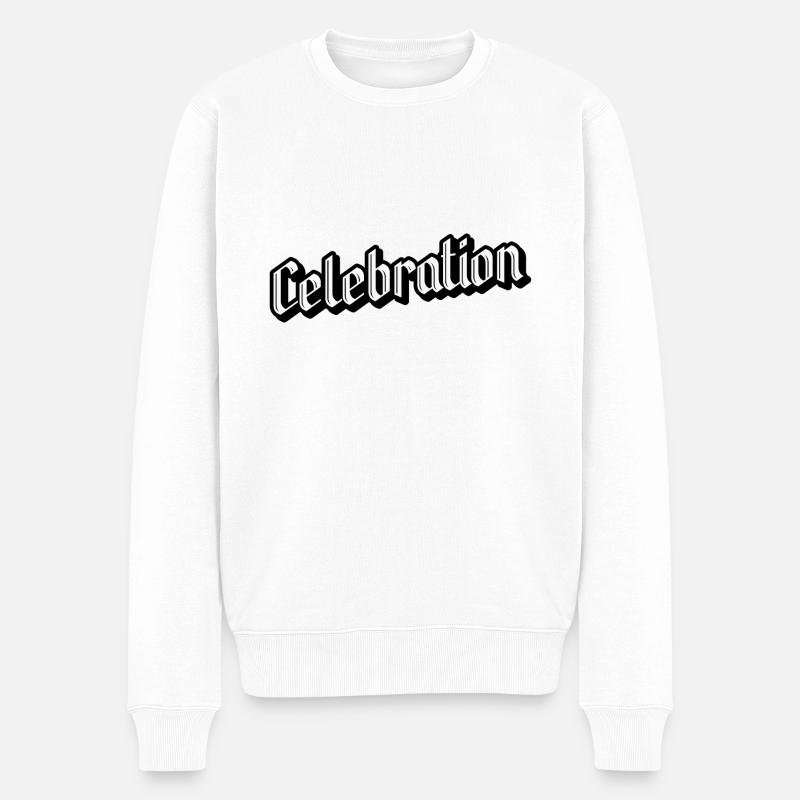 Celebration - Männer Premium Bio Pullover - Weiß