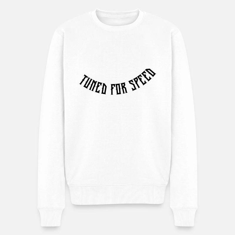 Tuned for speed - Männer Premium Bio Pullover - Weiß