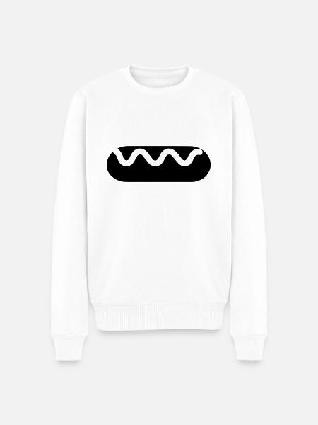 Hot Dog - Männer Premium Bio Pullover - Weiß