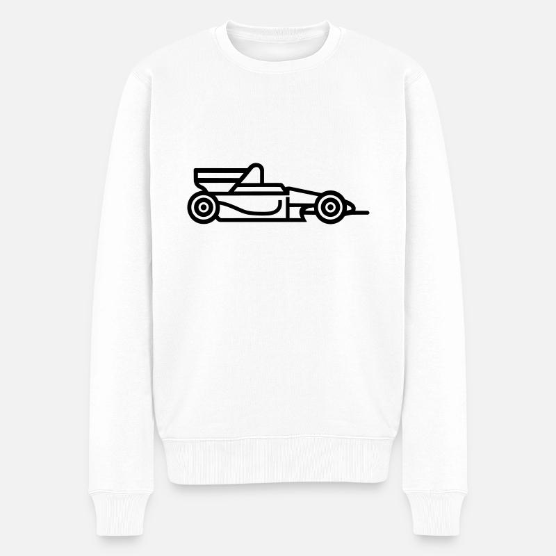 F1 Voiture de course - Pull Premium bio Homme - blanc