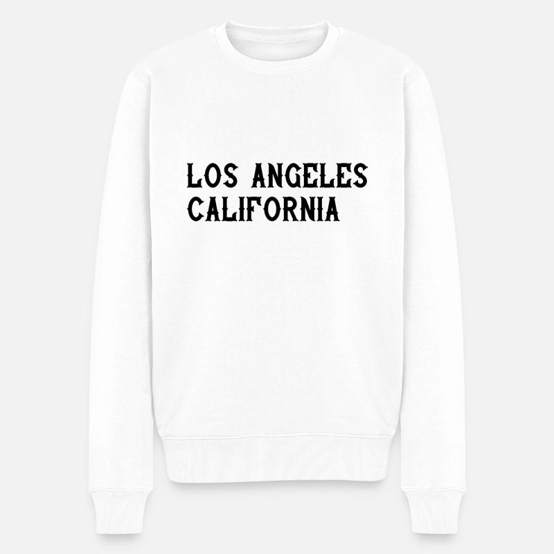Los Angeles California - Männer Premium Bio Pullover - Weiß