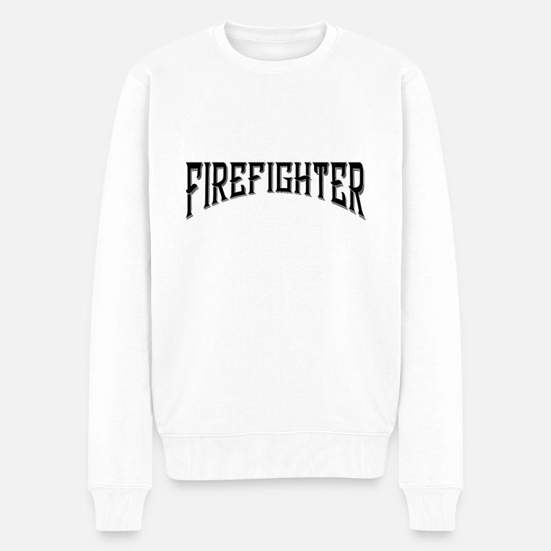 Firefighter - Männer Premium Bio Pullover - Weiß