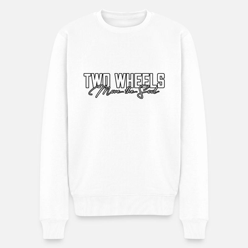 Deux roues font bouger l’âme - Pull Premium bio Homme - blanc
