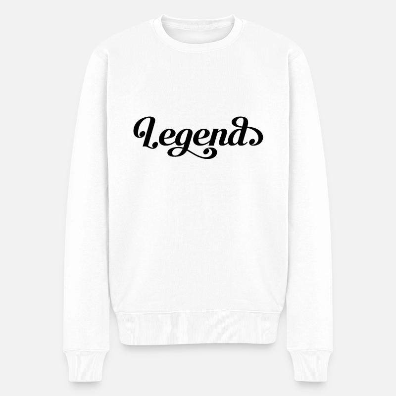 Legend - Männer Premium Bio Pullover - Weiß