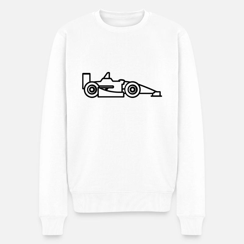 F1-Rennwagen - Männer Premium Bio Pullover - Weiß
