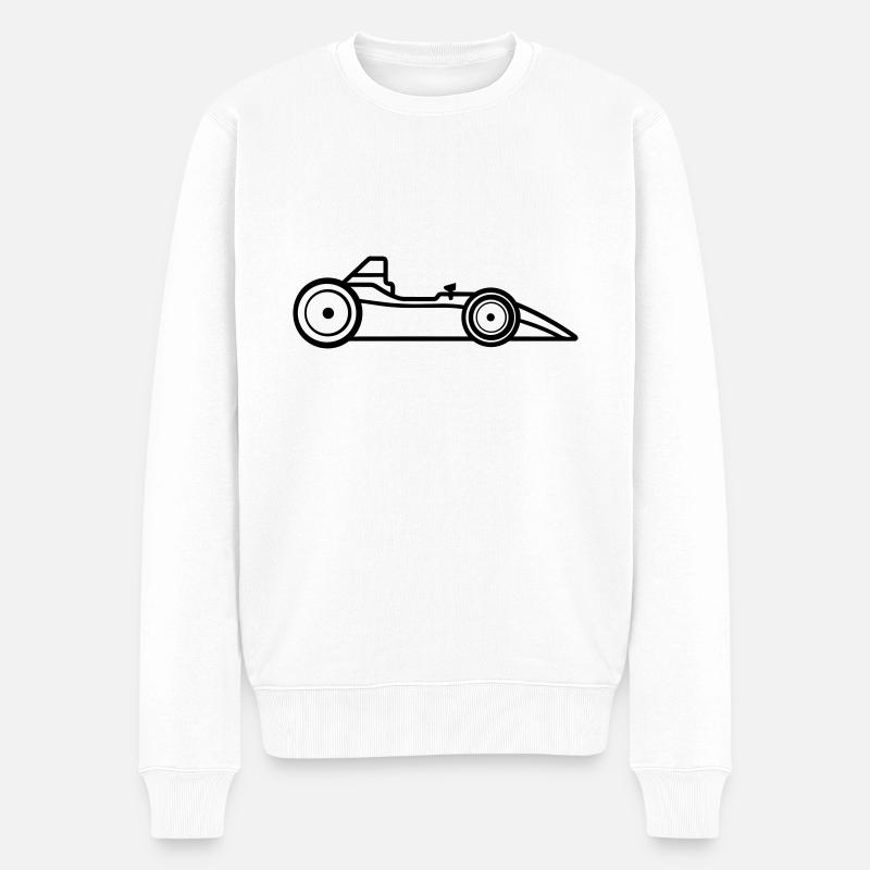 F1 Voiture de course - Pull Premium bio Homme - blanc