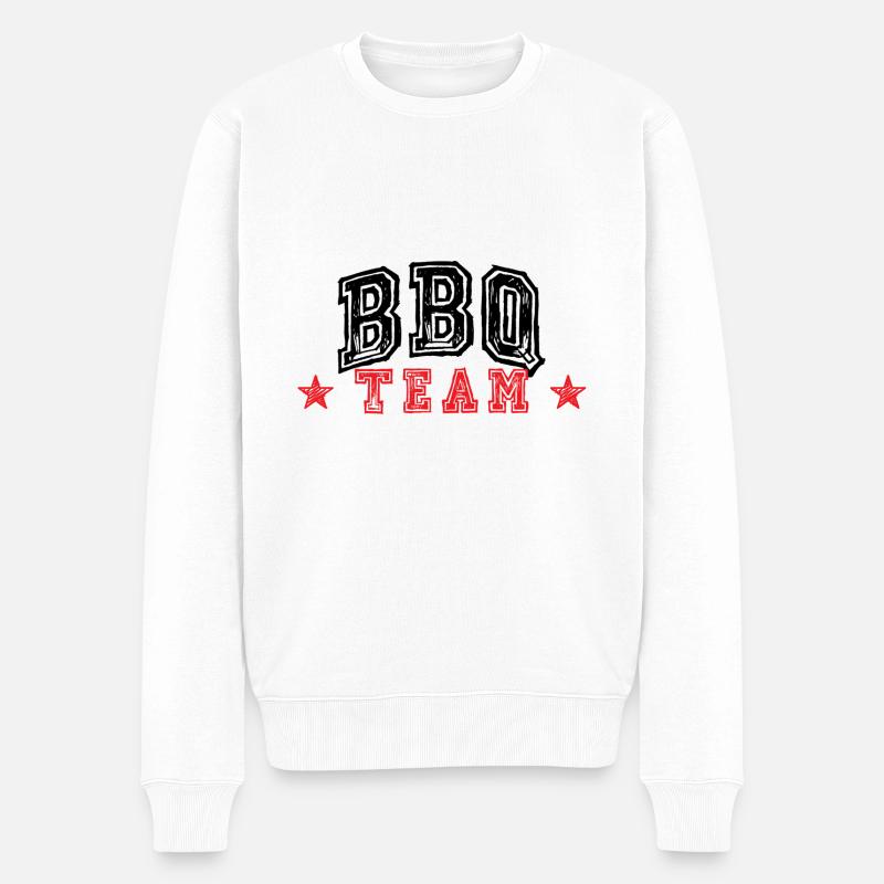 Bbq Team - Männer Premium Bio Pullover - Weiß