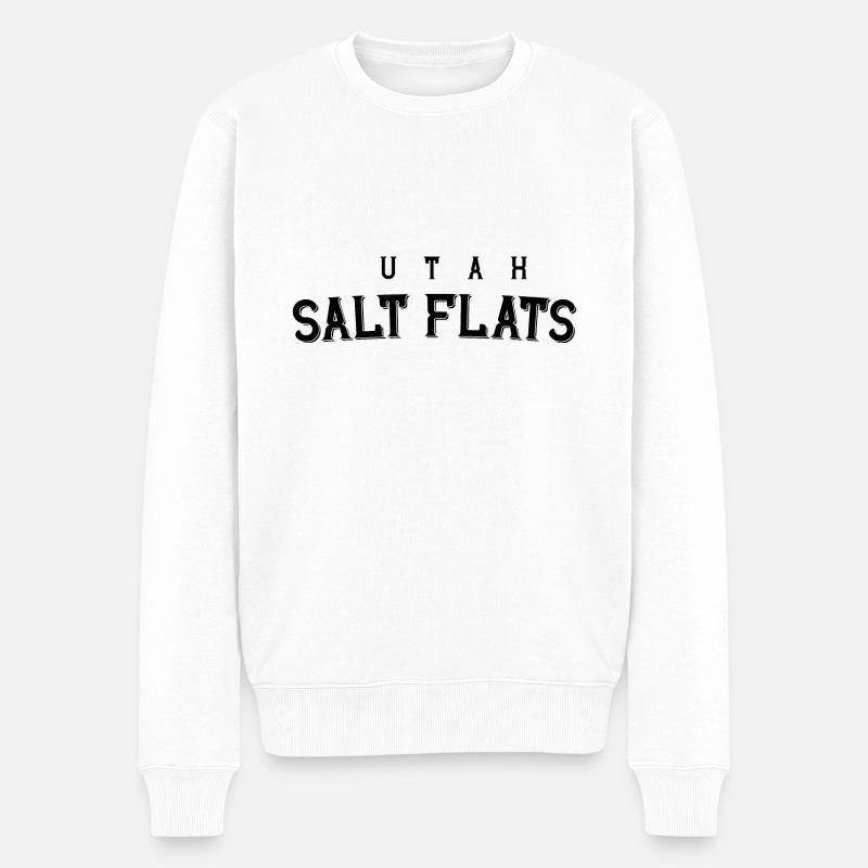 Utah Salt Flats - Männer Premium Bio Pullover - Weiß