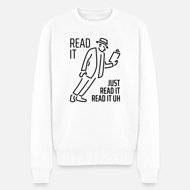 Lisez-le! - Pull Premium bio Homme - blanc