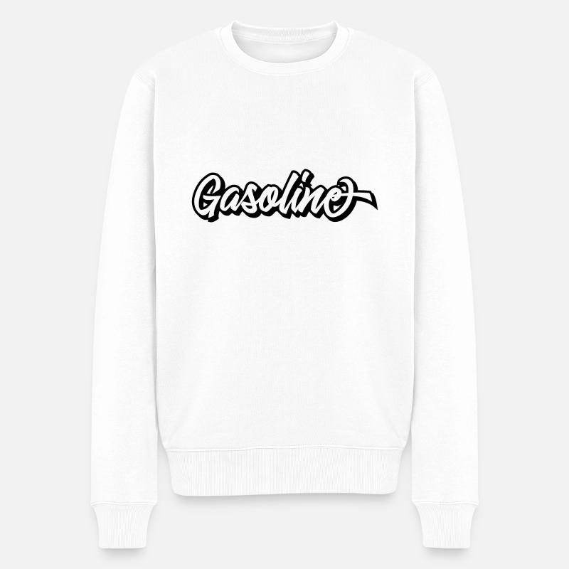 Gasoline - Männer Premium Bio Pullover - Weiß