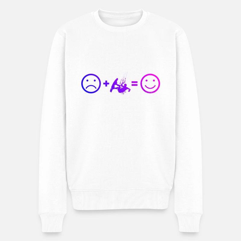 Kitesurfer Kitesurf Kitesurf Hommes Femmes Kitesurf - Pull Premium bio Homme - blanc