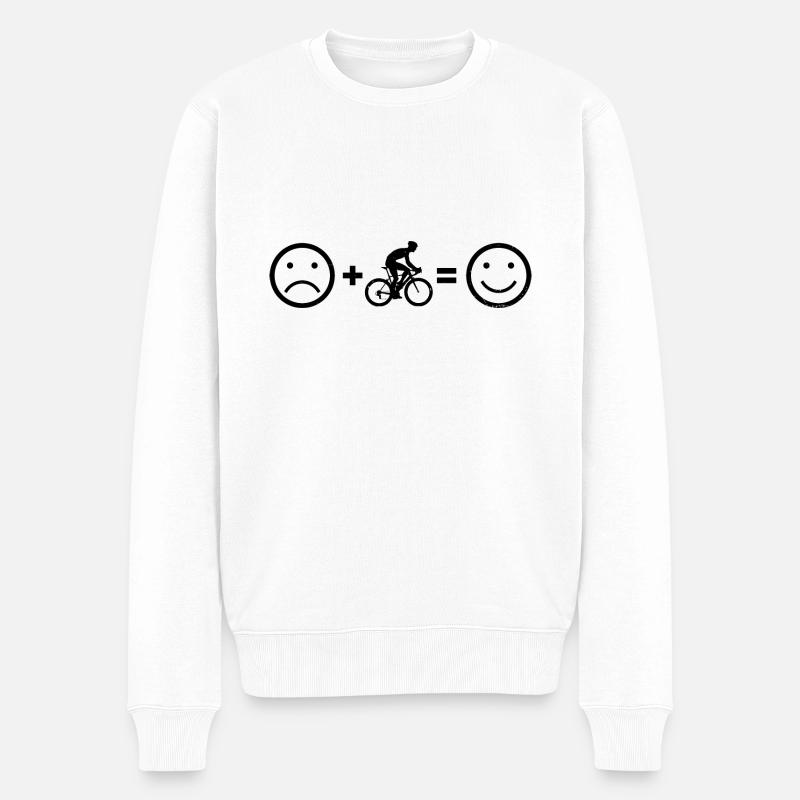 Damen Rennradfahren Rennradfahrer Road Bike - Männer Premium Bio Pullover - Weiß
