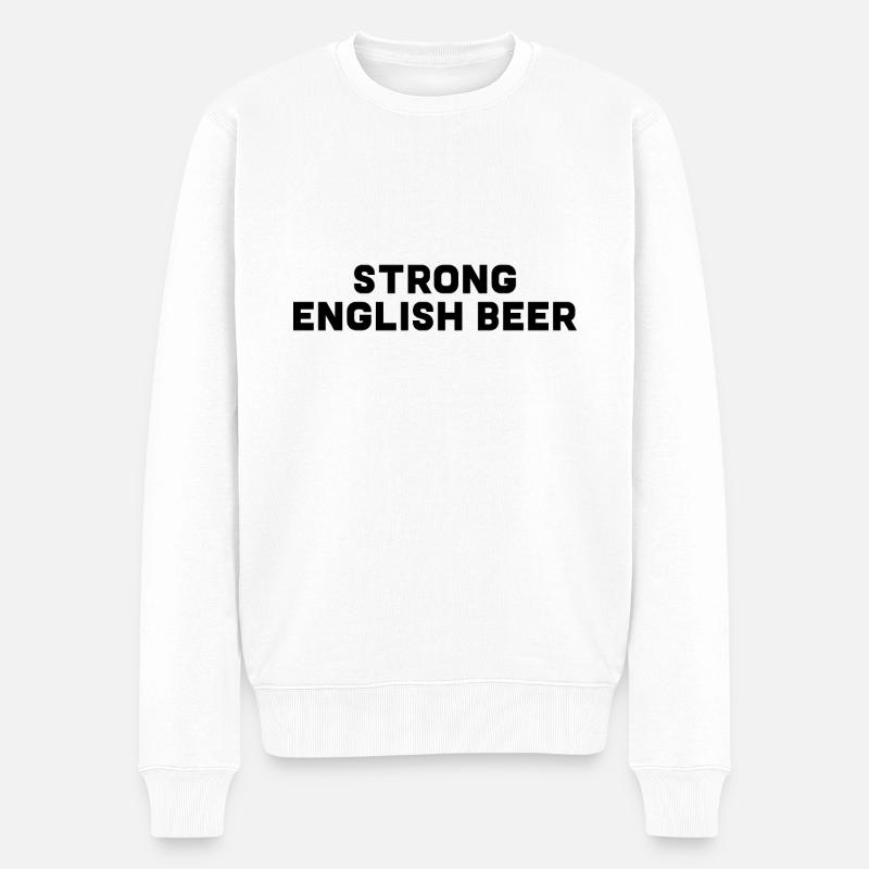 Bière anglaise forte - Pull Premium bio Homme - blanc