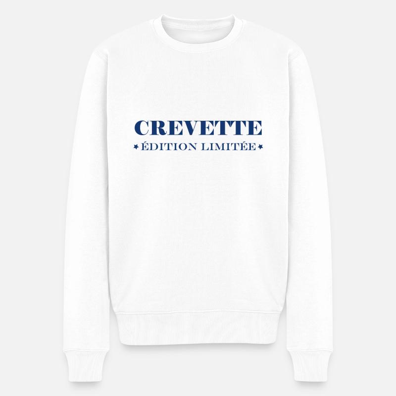 crevette - Pull Premium bio Homme - blanc