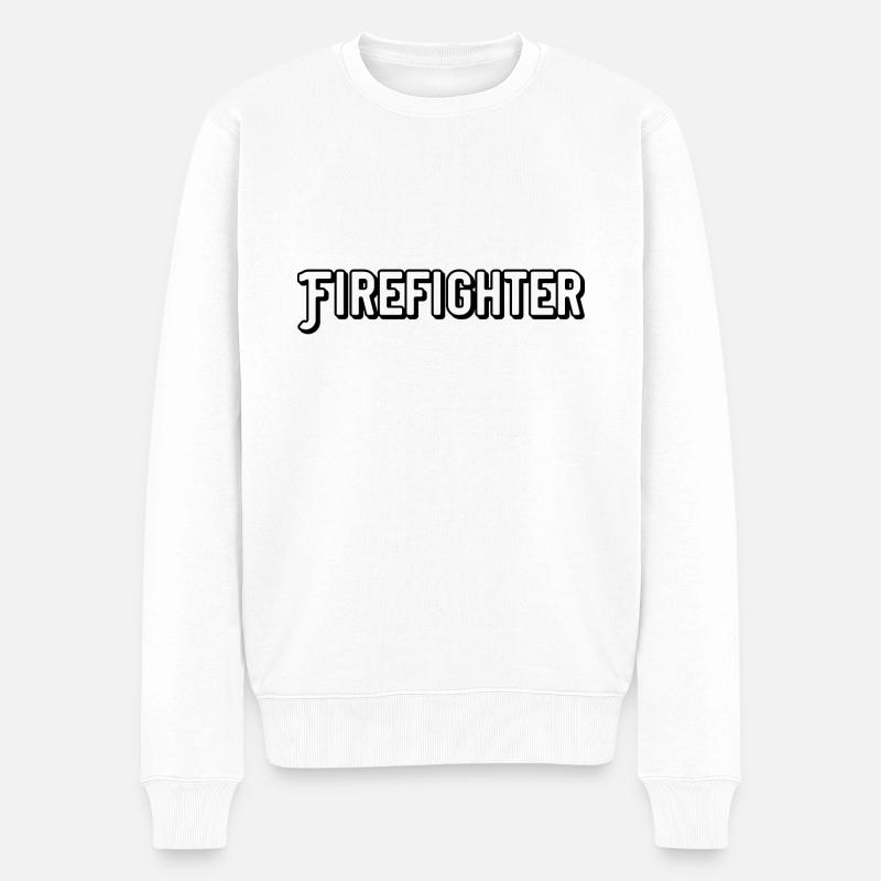 Firefighter - Männer Premium Bio Pullover - Weiß