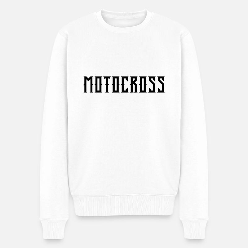 Motocross - Männer Premium Bio Pullover - Weiß