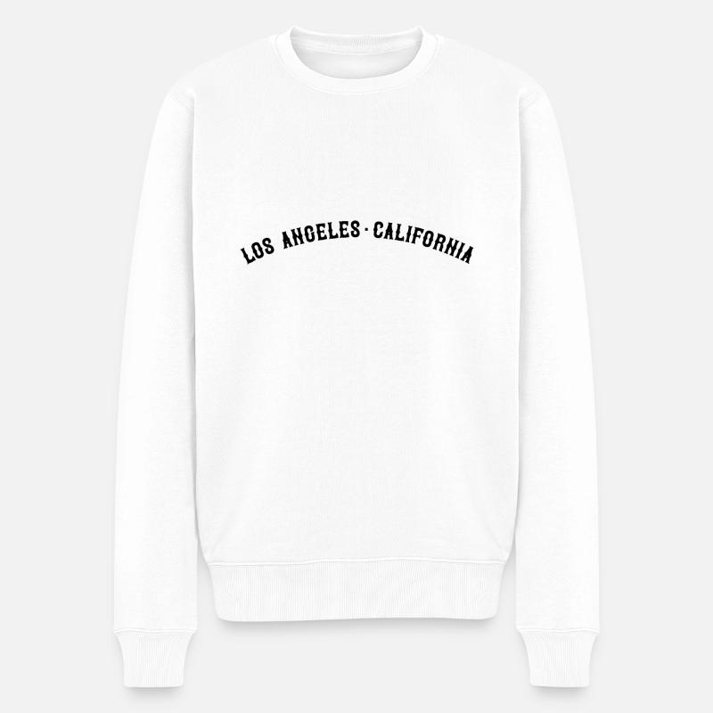 Los Angeles California - Männer Premium Bio Pullover - Weiß