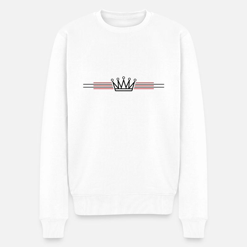 Icône de la couronne - Pull Premium bio Homme - blanc