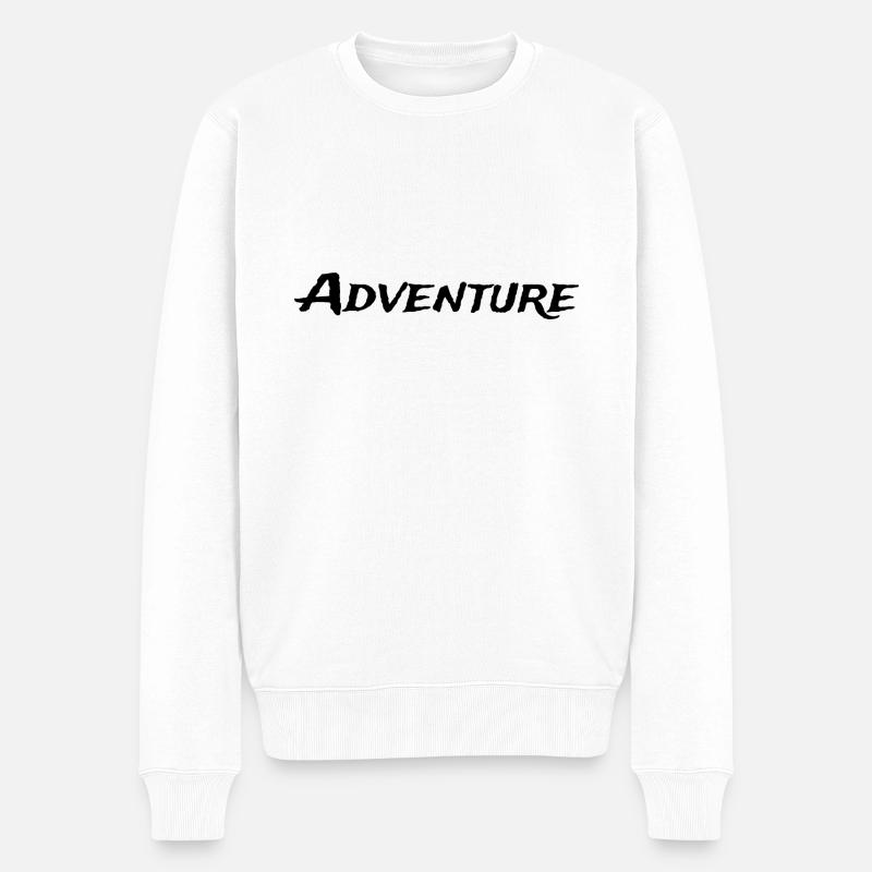 Adventure - Männer Premium Bio Pullover - Weiß