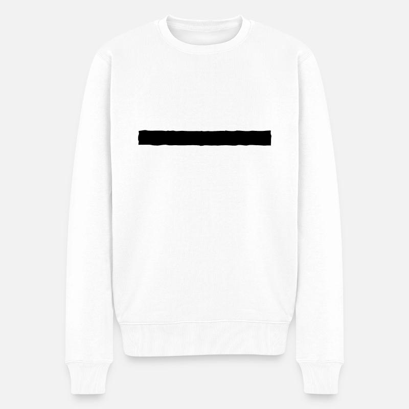 Banner dünn - Männer Premium Bio Pullover - Weiß