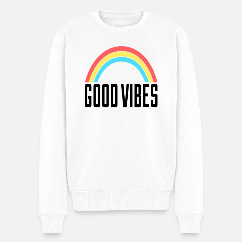 Funny Quote - Männer Premium Bio Pullover - Weiß