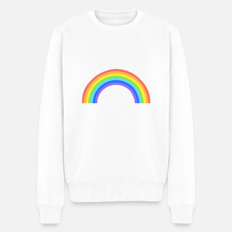 arc en ciel - Pull Premium bio Homme - blanc