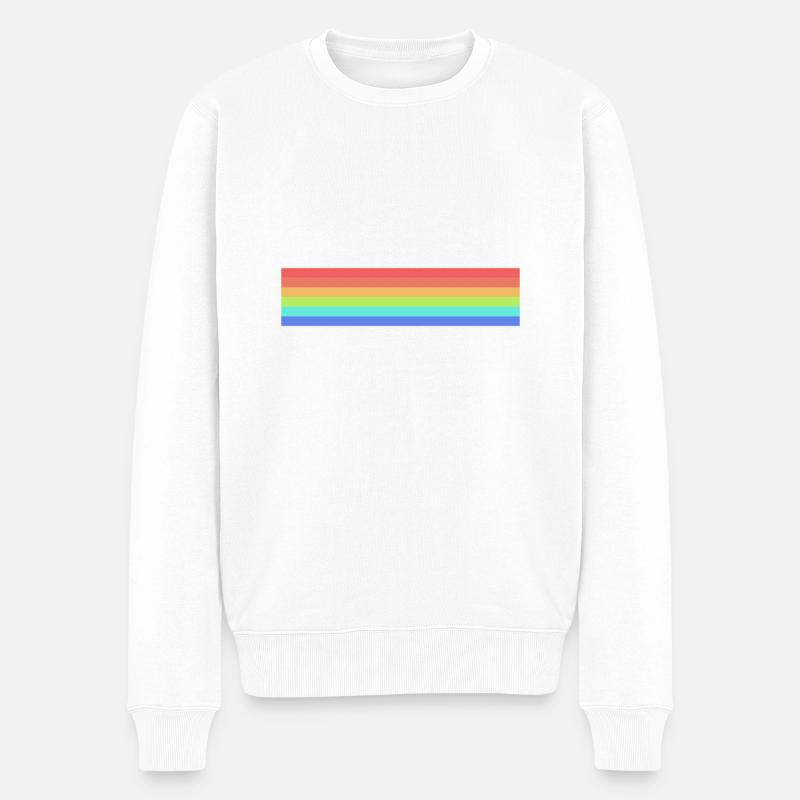 arc en ciel - Pull Premium bio Homme - blanc