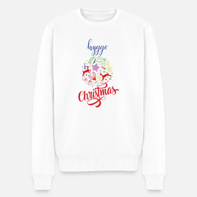Scandinavian Christmas - Männer Premium Bio Pullover - Weiß