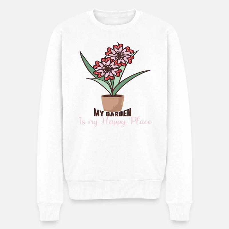 Garden - Pull Premium bio Homme - blanc