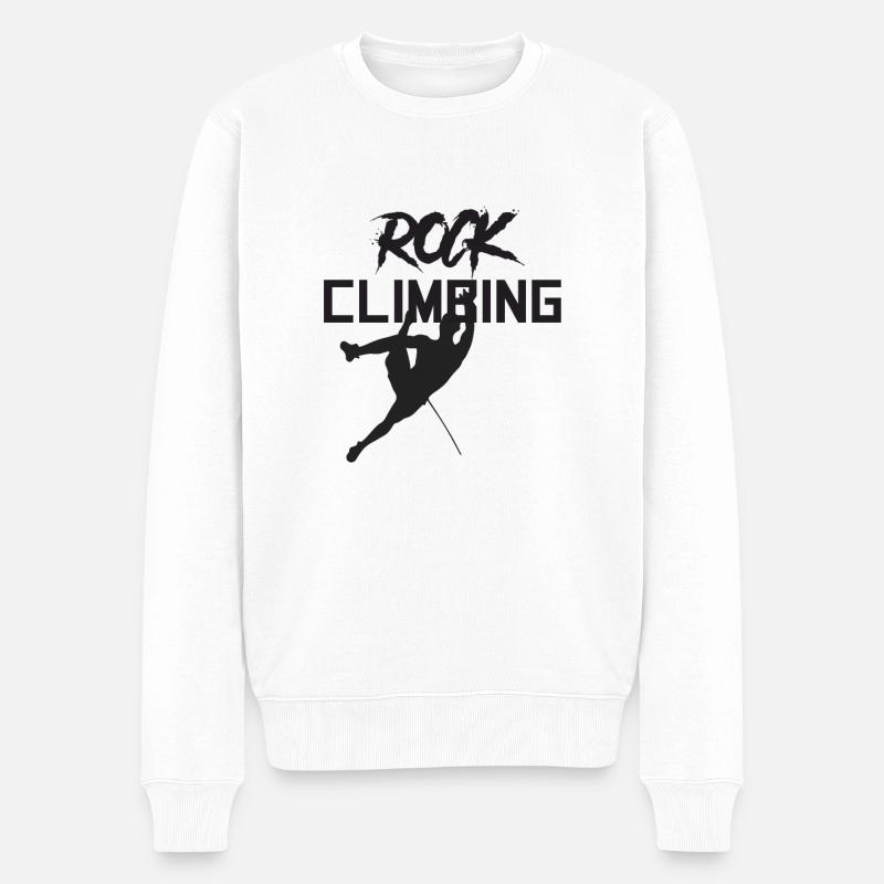 Rock Climbing - Männer Premium Bio Pullover - Weiß