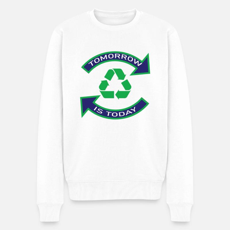 Nachhaltigkeit - Männer Premium Bio Pullover - Weiß