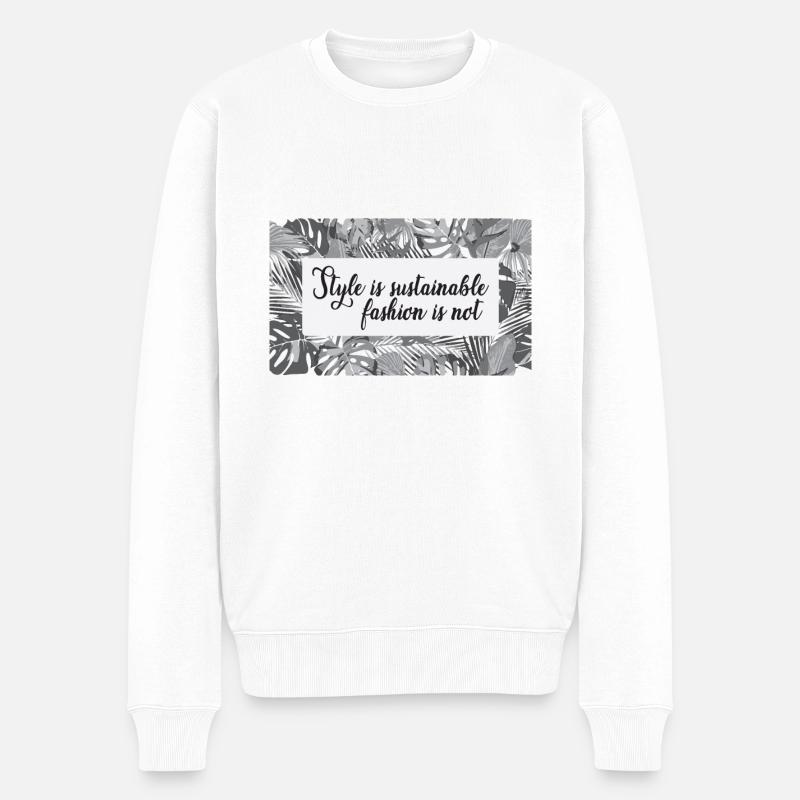 Nachhaltigkeit - Männer Premium Bio Pullover - Weiß