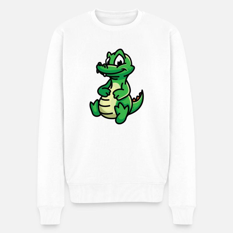 Alligator - Pull Premium bio Homme - blanc