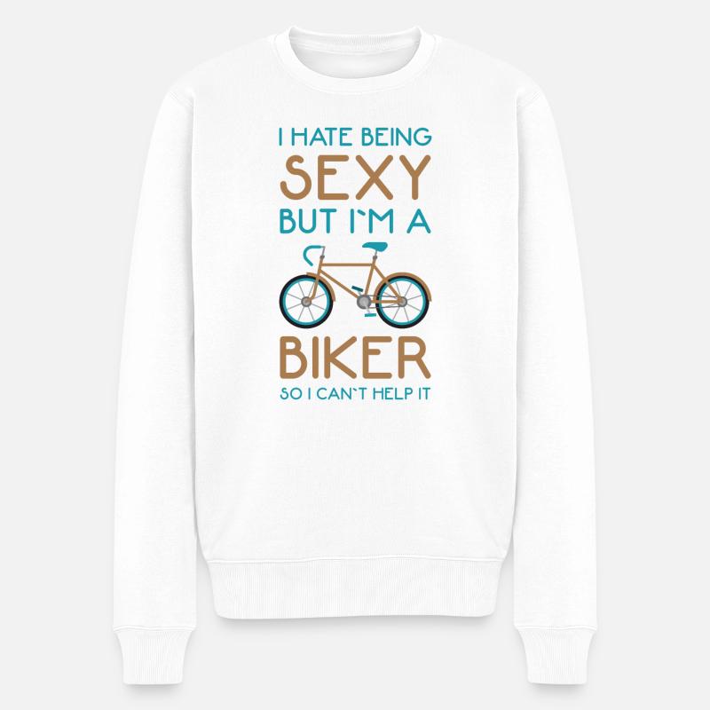 Vélo - Pull Premium bio Homme - blanc