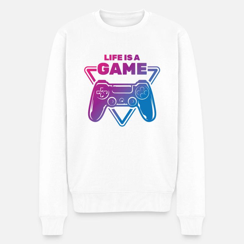 Jeux - Pull Premium bio Homme - blanc