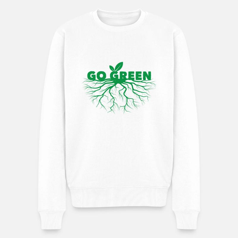 Nachhaltigkeit - Männer Premium Bio Pullover - Weiß