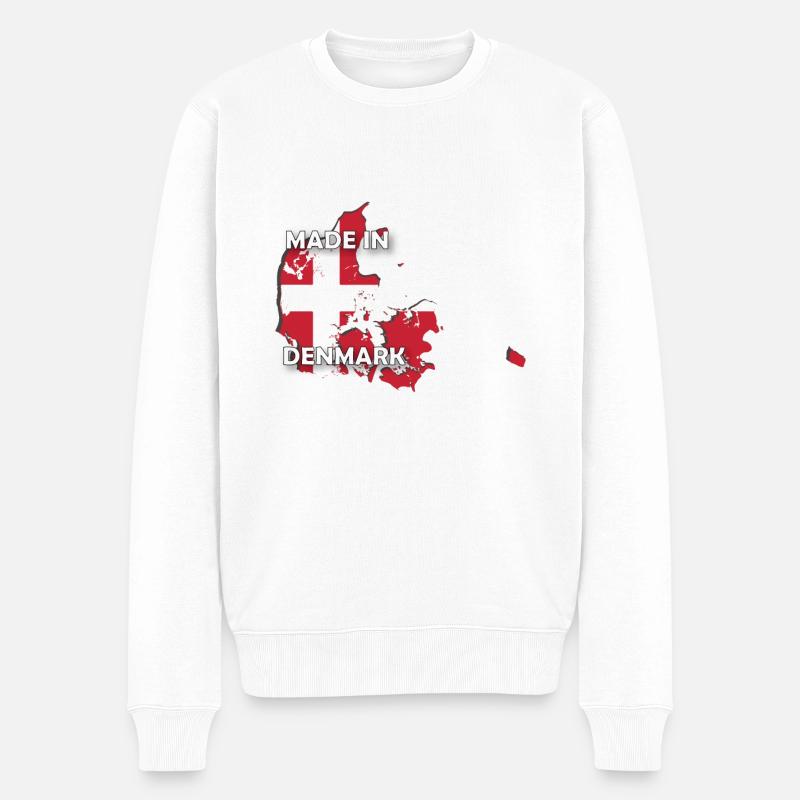 Made in Denmark - Männer Premium Bio Pullover - Weiß