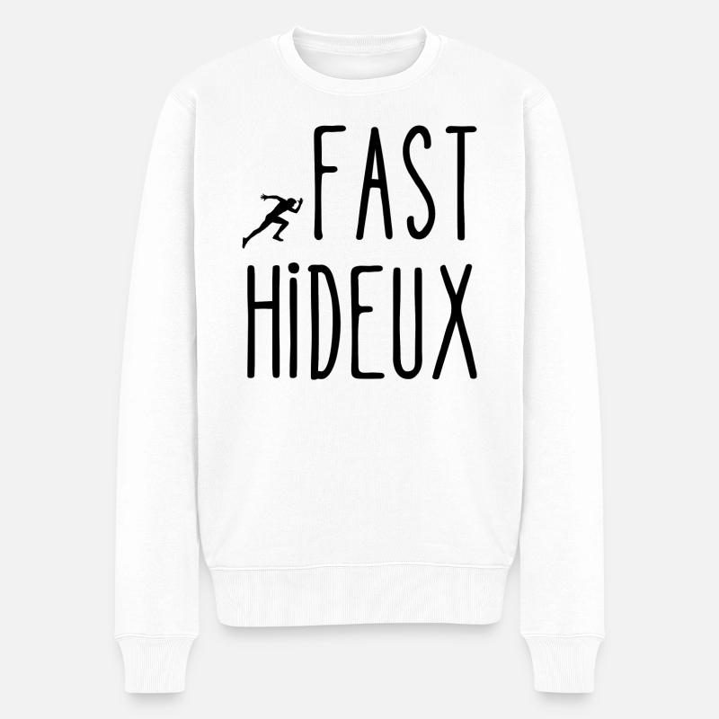 fast hideux - Pull Premium bio Homme - blanc