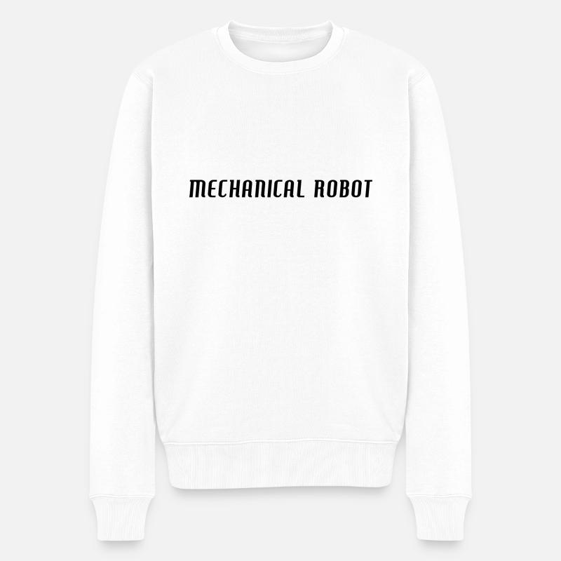 Mechanical Robot - Männer Premium Bio Pullover - Weiß