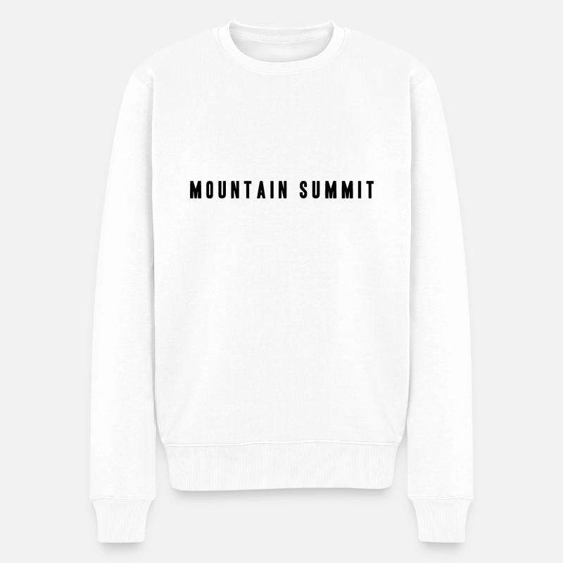 Mountain Summit - Männer Premium Bio Pullover - Weiß