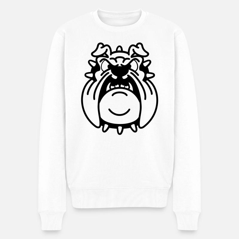 L'expression du Bulldog Anglais (1) - Pull Premium bio Homme - blanc