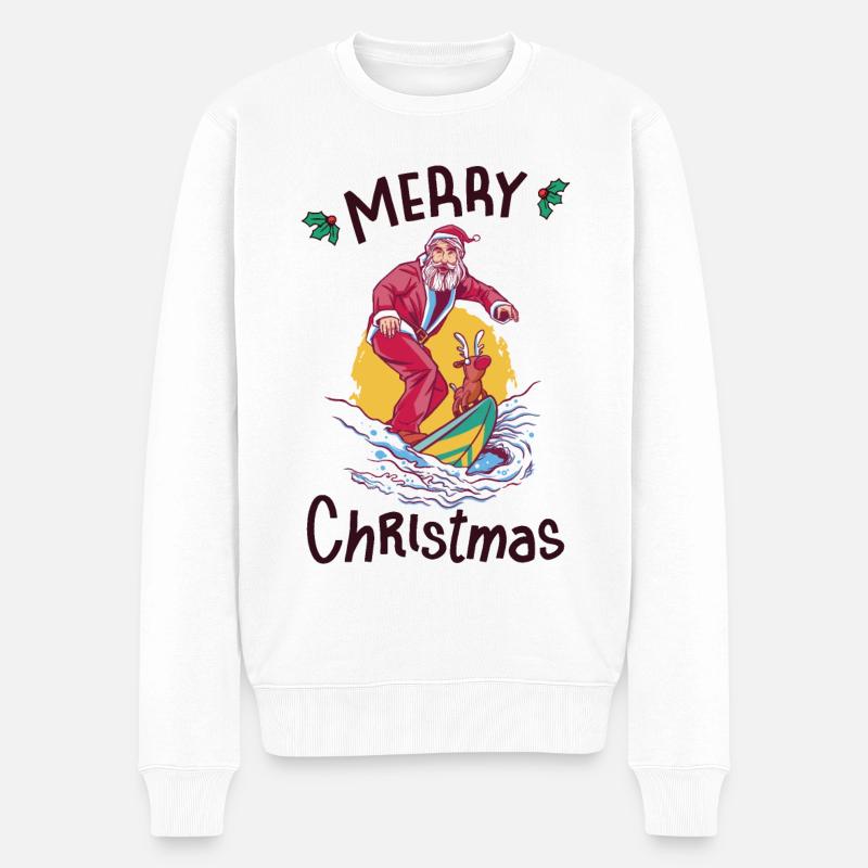 Weihnachten im Juli - Männer Premium Bio Pullover - Weiß