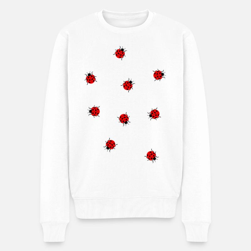 Beaucoup de coccinelle été - Pull Premium bio Homme - blanc