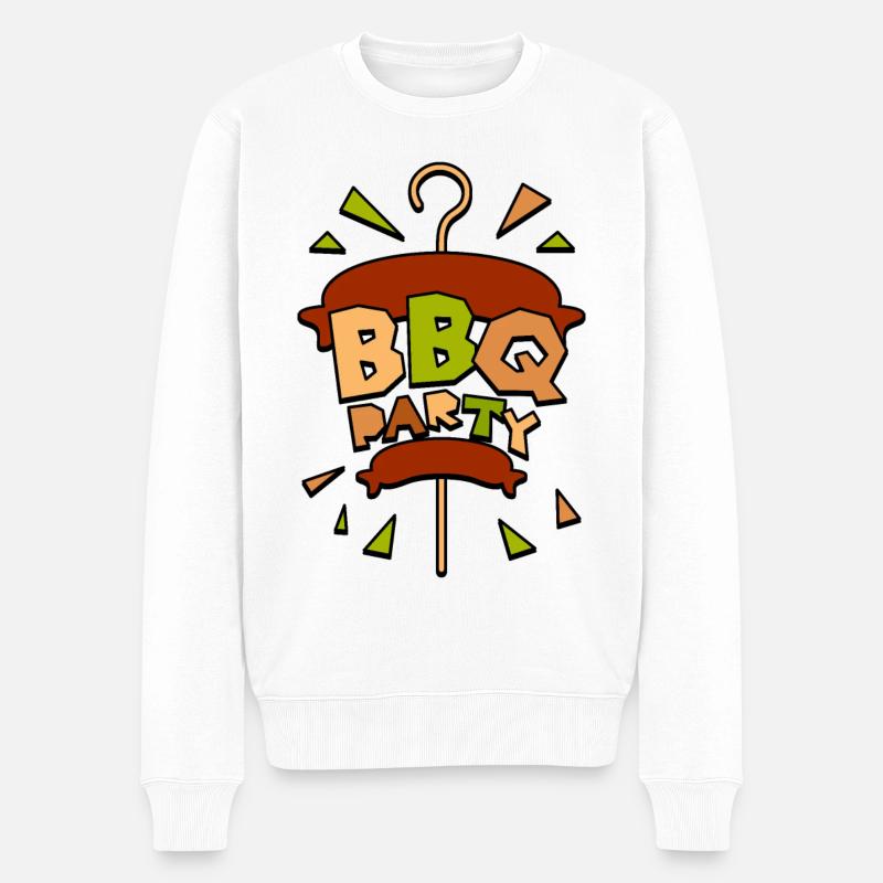 BBQ Party - Männer Premium Bio Pullover - Weiß