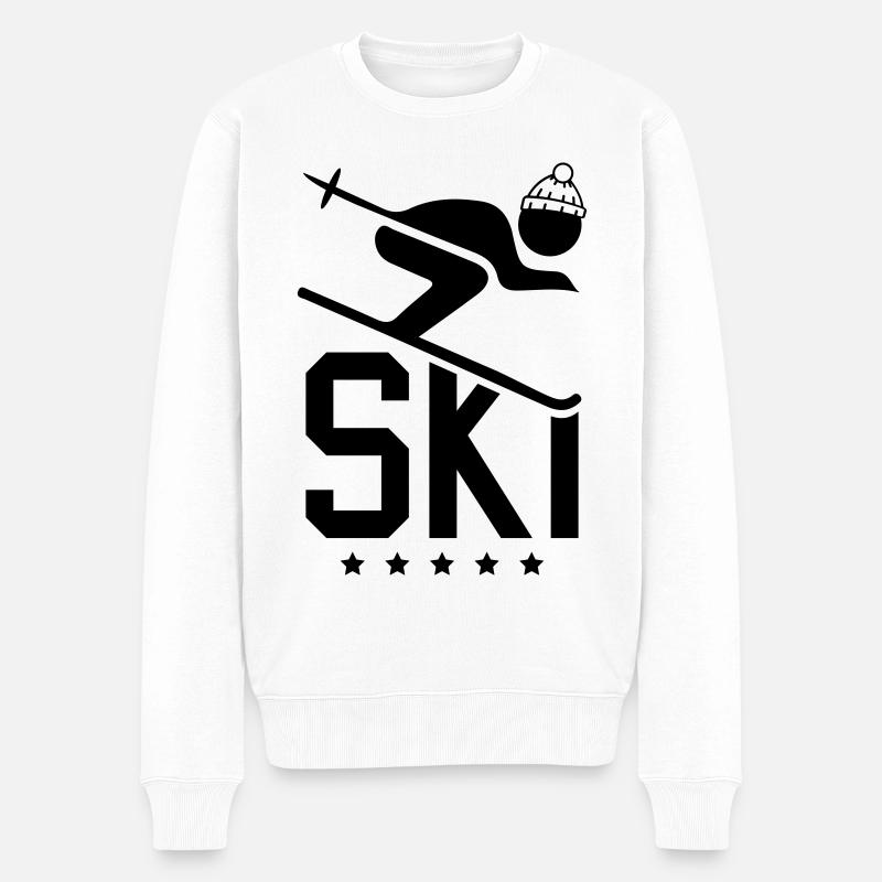 ski sport - Männer Premium Bio Pullover - Weiß