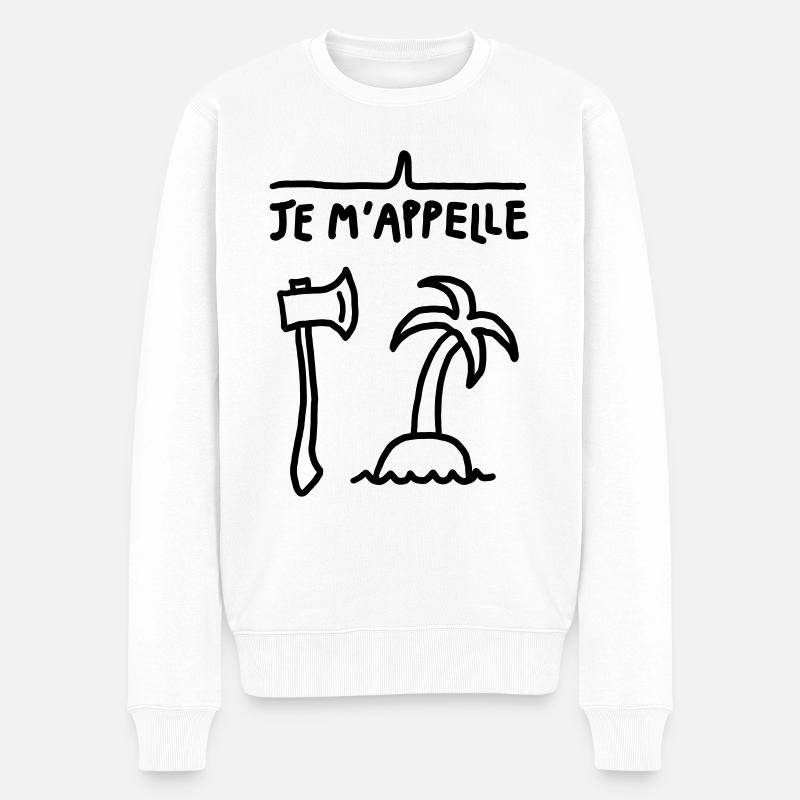 ACHILLE - Pull Premium bio Homme - blanc